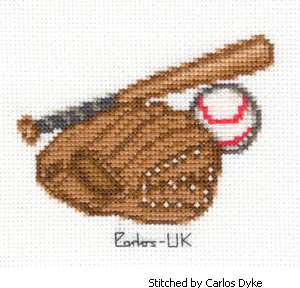 cross stitch pattern Baseball