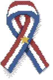 cross stitch pattern Memorial Ribbon