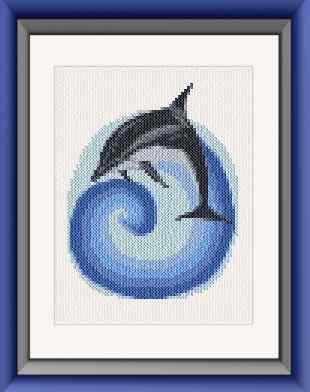 cross stitch pattern Dolphin