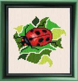 cross stitch pattern Ladybug