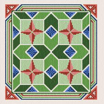cross stitch pattern Colonial Quilt