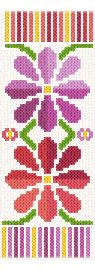 cross stitch pattern Daisy Bookmark