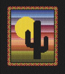 cross stitch pattern Southwest Cactus