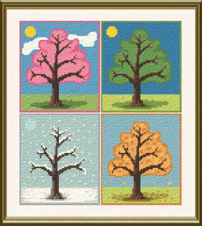 cross stitch pattern Seasons