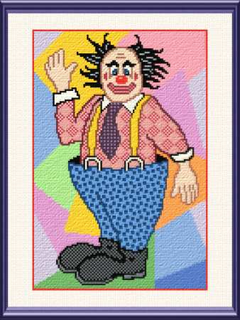 cross stitch pattern Clown