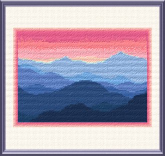 cross stitch pattern Rocky Mountains