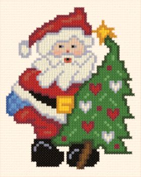 cross stitch pattern Santa wears boxers