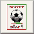 cross stitch pattern Soccer Star