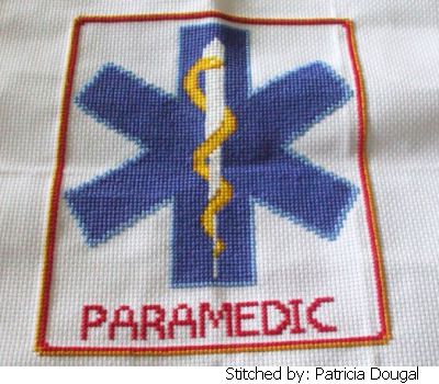 cross stitch pattern Paramedic Star of Life