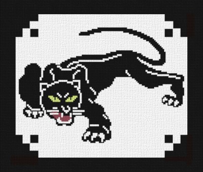 cross stitch pattern Black Panther