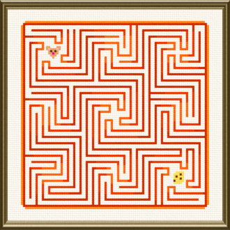 cross stitch pattern Mouse Maze