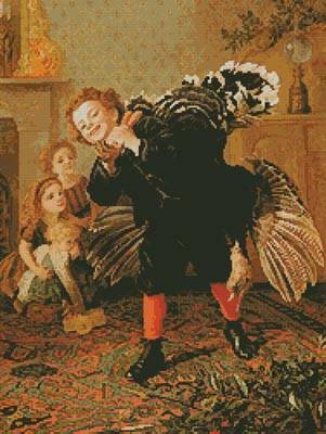 cross stitch pattern Christmas Time - Here's the Gobbler