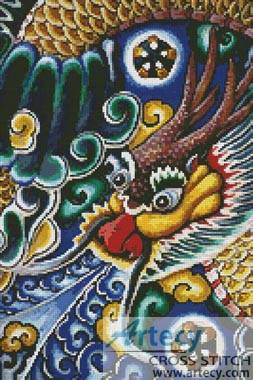cross stitch pattern Asian Dragon 2