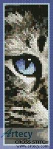 cross stitch pattern Blue Eye Bookmark