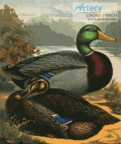cross stitch pattern Ducks 2