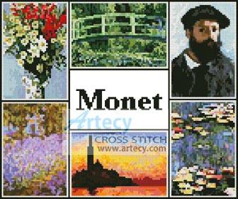 cross stitch pattern Monet Sampler