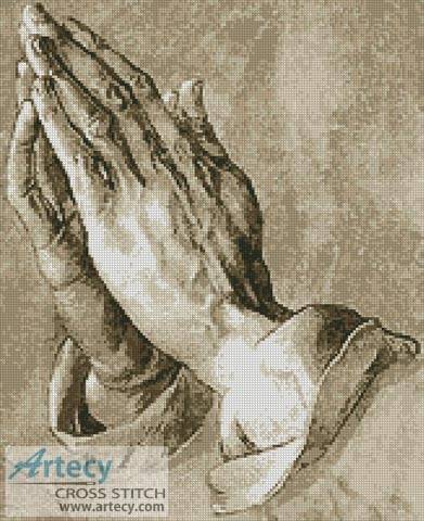 cross stitch pattern Praying Hands 