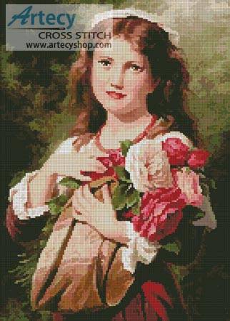 cross stitch pattern Portrait of a Young Girl
