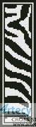 cross stitch pattern Zebra Bookmark