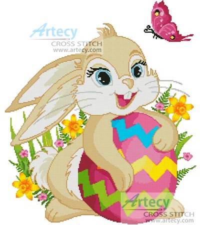 cross stitch pattern Cute Easter Bunny