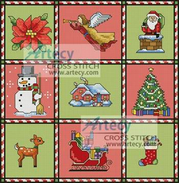cross stitch pattern Christmas Sampler