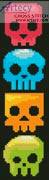 cross stitch pattern Candy Skulls Bookmark
