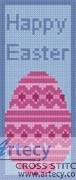 cross stitch pattern Happy Easter Bookmark