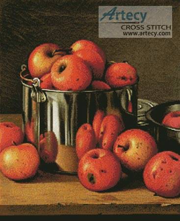 cross stitch pattern Apples in a Tin