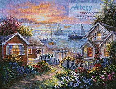 cross stitch pattern Tranquil Seafront
