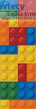 cross stitch pattern Blocks Bookmark