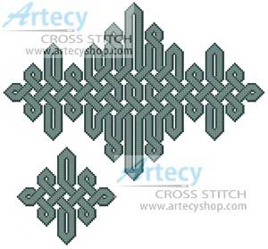 cross stitch pattern Celtic Centrepiece and Napkin 1