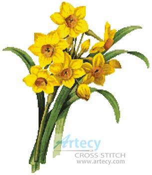 cross stitch pattern Daffodils 2