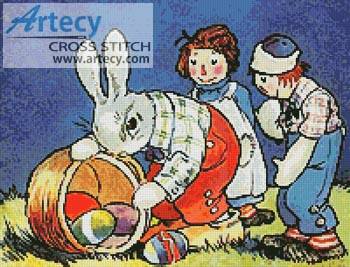 cross stitch pattern Dolls Easter