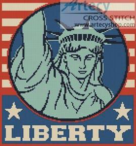 cross stitch pattern Liberty