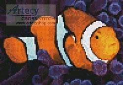 cross stitch pattern Mini Clownfish in Anemone