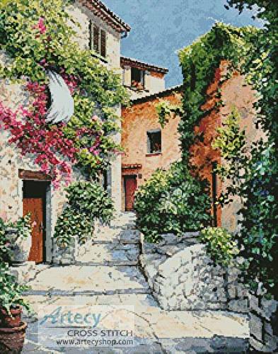 cross stitch pattern In the Alpes-Maritimes Provence