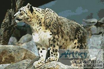 cross stitch pattern Snow Leopard