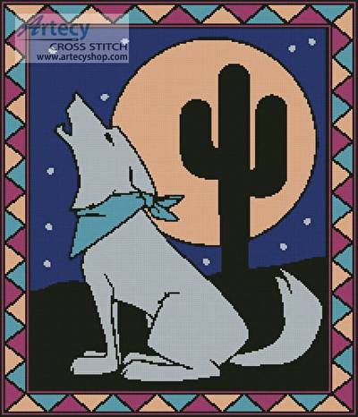 cross stitch pattern Southwest Coyote