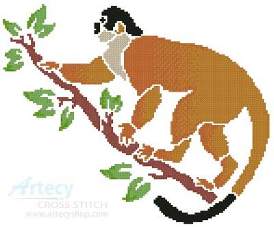 cross stitch pattern Squirrel Monkey