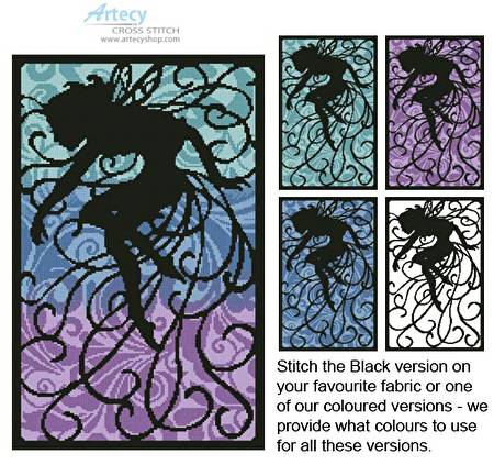 cross stitch pattern Fairy Silhouette 1