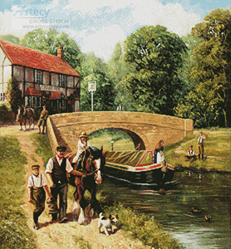 cross stitch pattern Summer on the Canal