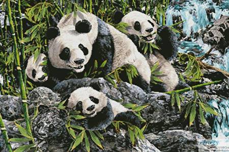 cross stitch pattern 12 Pandas