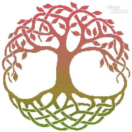 cross stitch pattern Celtic Tree of Life 4