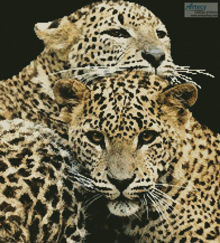 cross stitch pattern Leopards