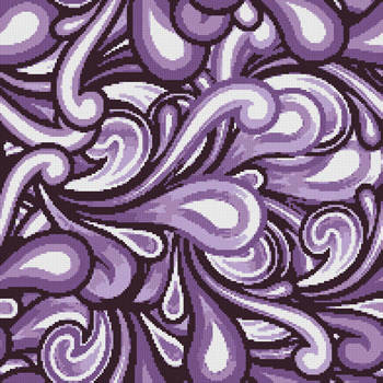 cross stitch pattern Purple Swirl Cushion