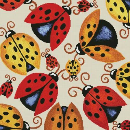 cross stitch pattern Ladybugs