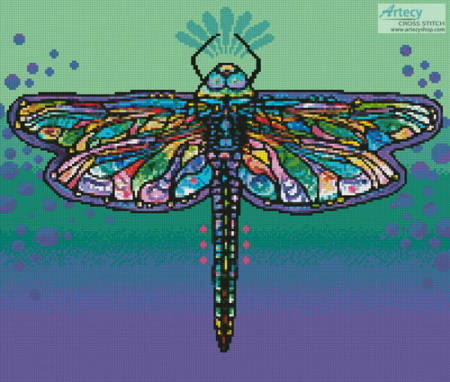 cross stitch pattern Mini Abstract Dragonfly