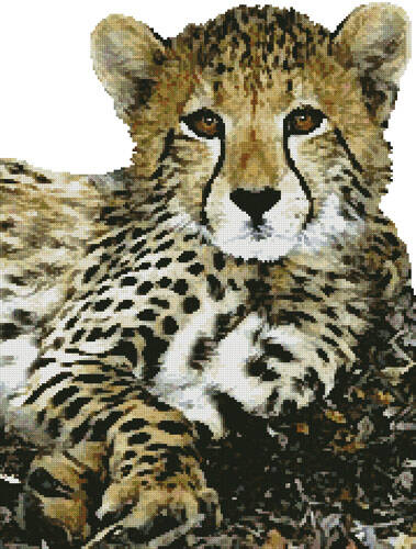 cross stitch pattern Baby Cheetah (No Background)