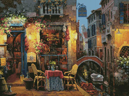 cross stitch pattern Our Special Place in Venice