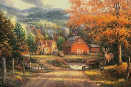 cross stitch pattern Country Roads Take Me Home (Large)